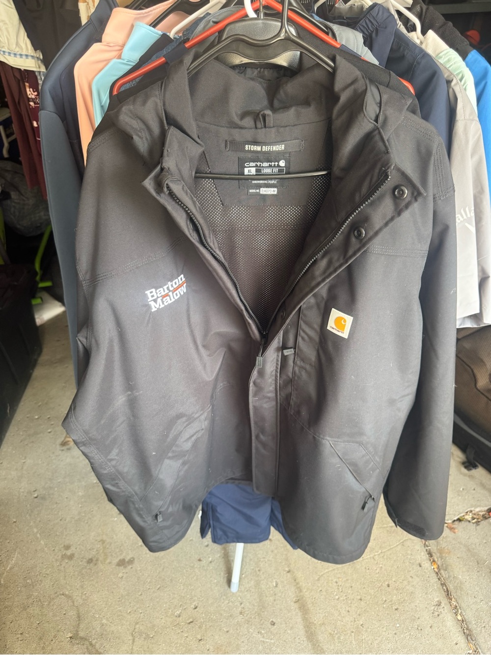 Carhartt Black Men’s Storm Defender Shoreline Waterproof Shell Jacket